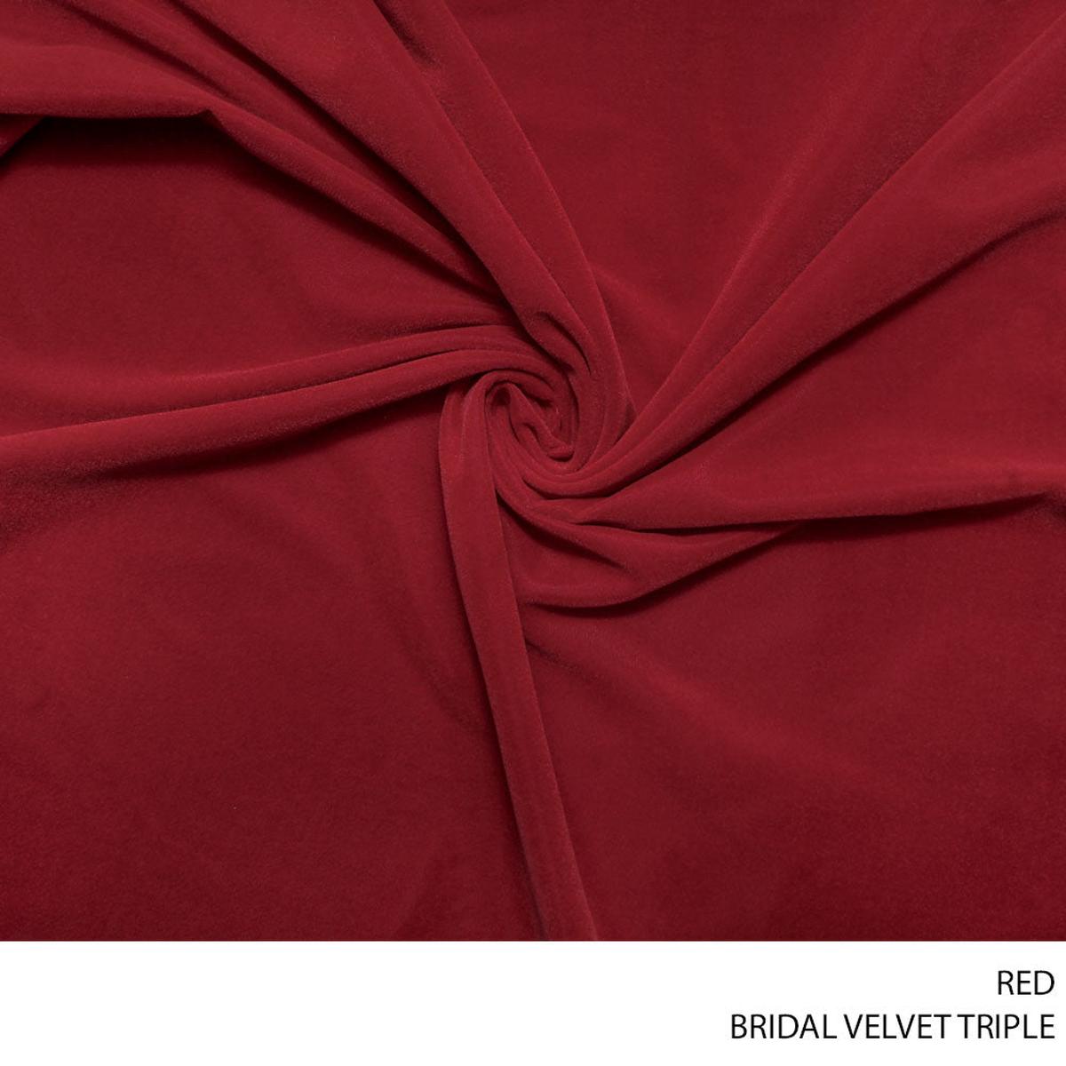 BRIDAL VELVET TRIPLE FABRIC RED