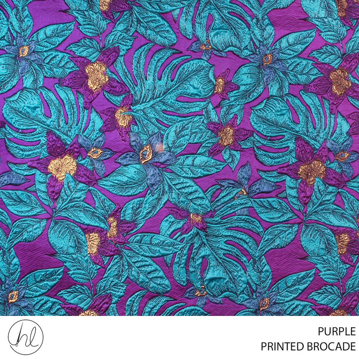 BROCADE PRINTED 150CM PURPLE ROLL ROLL 001