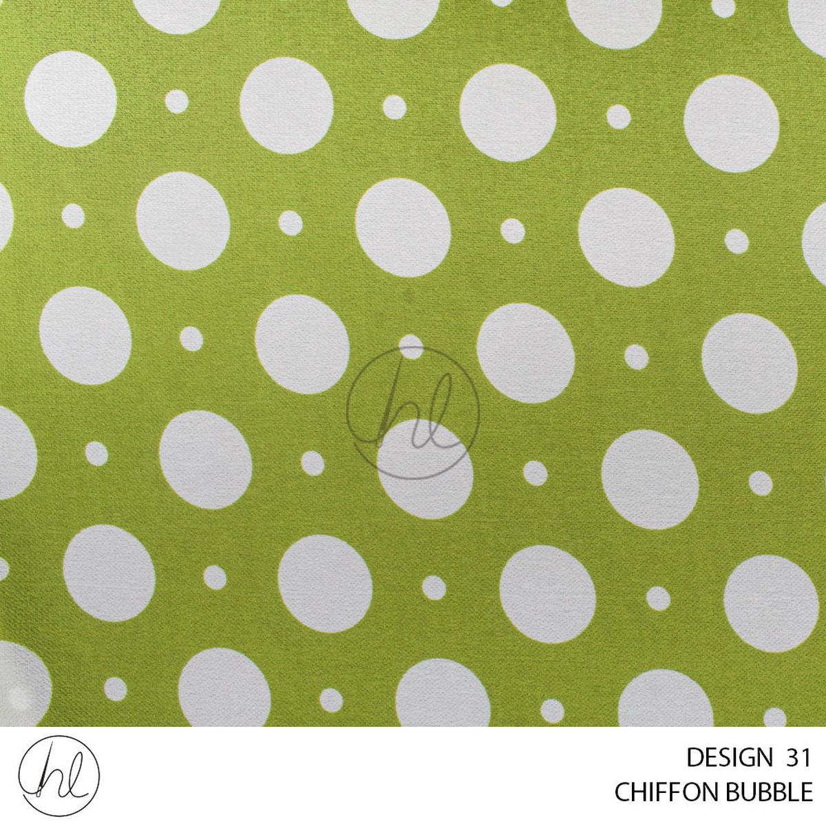 BUBBLE CHIFFON 51 PER M DESIGN 31 OLIVE 150CM WIDE