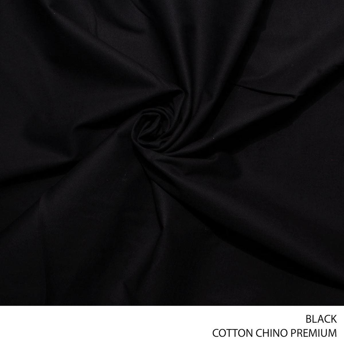 COTTON CHINO PREMIUM FABRIC 150CM BLACK ROLL ROLL 001
