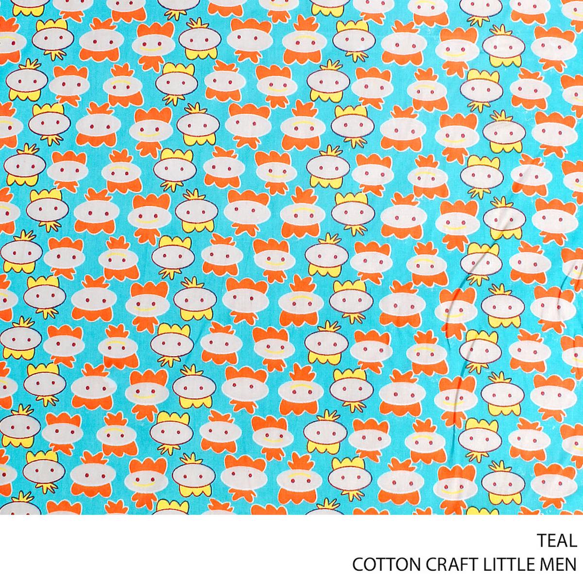 COTTON CRAFT LITTLE MEN FABRIC TEAL