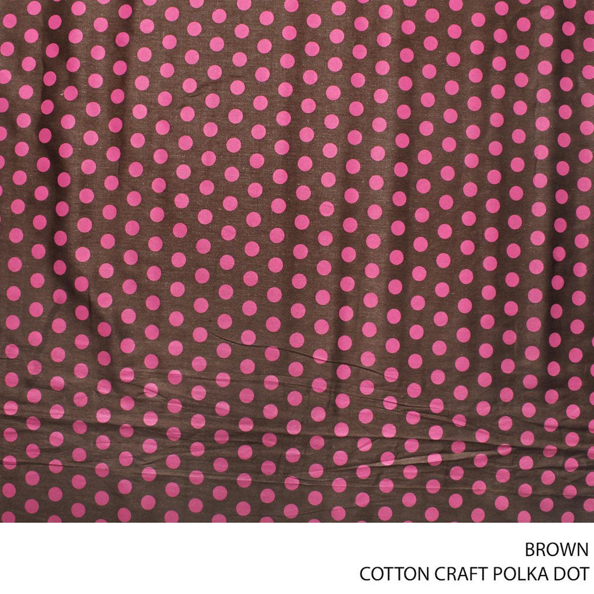 COTTON CRAFT POLKA DOT BROWN ROLL ROLL 001