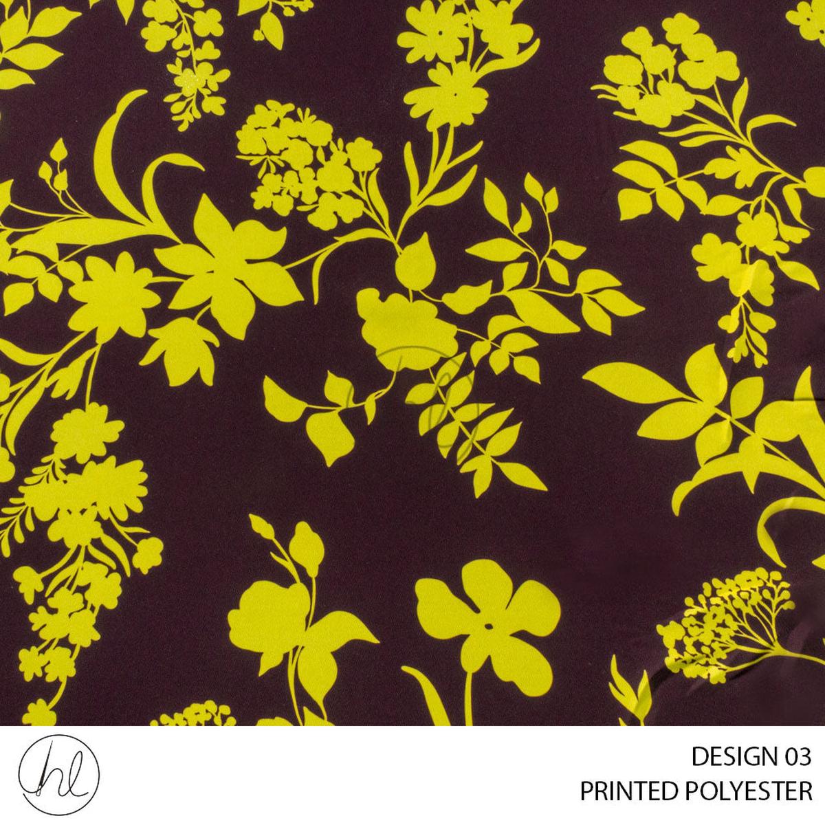 PRINTED POLYESTER MIORI PER M BROWN DESIGN 03 150CM WIDE