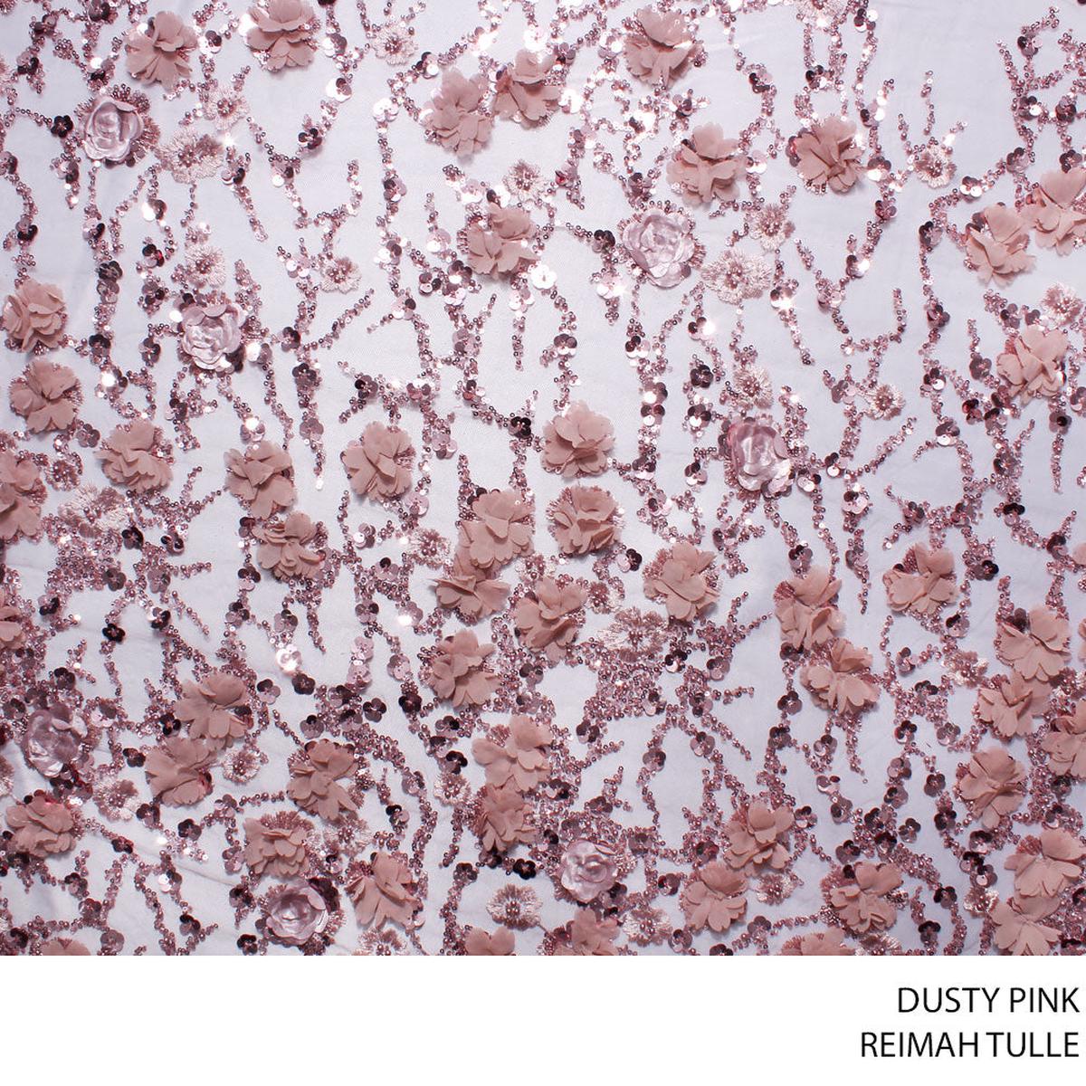 REIMAH FABRIC 140CM DUSTY PINK ROLL ROLL 001