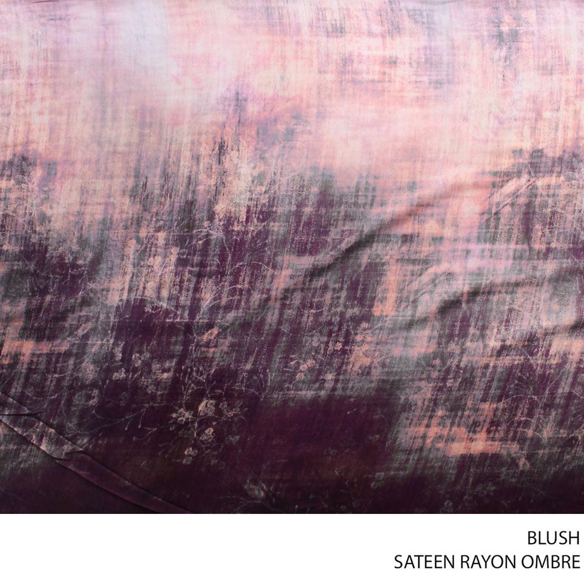SATEEN RAYON OMBRE FABRIC BLUSH ROLL ROLL 001