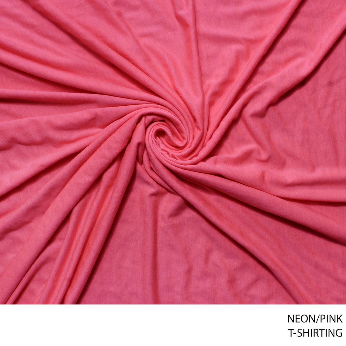 T-SHIRTING FABRIC NEON/PINK ROLL ROLL 001