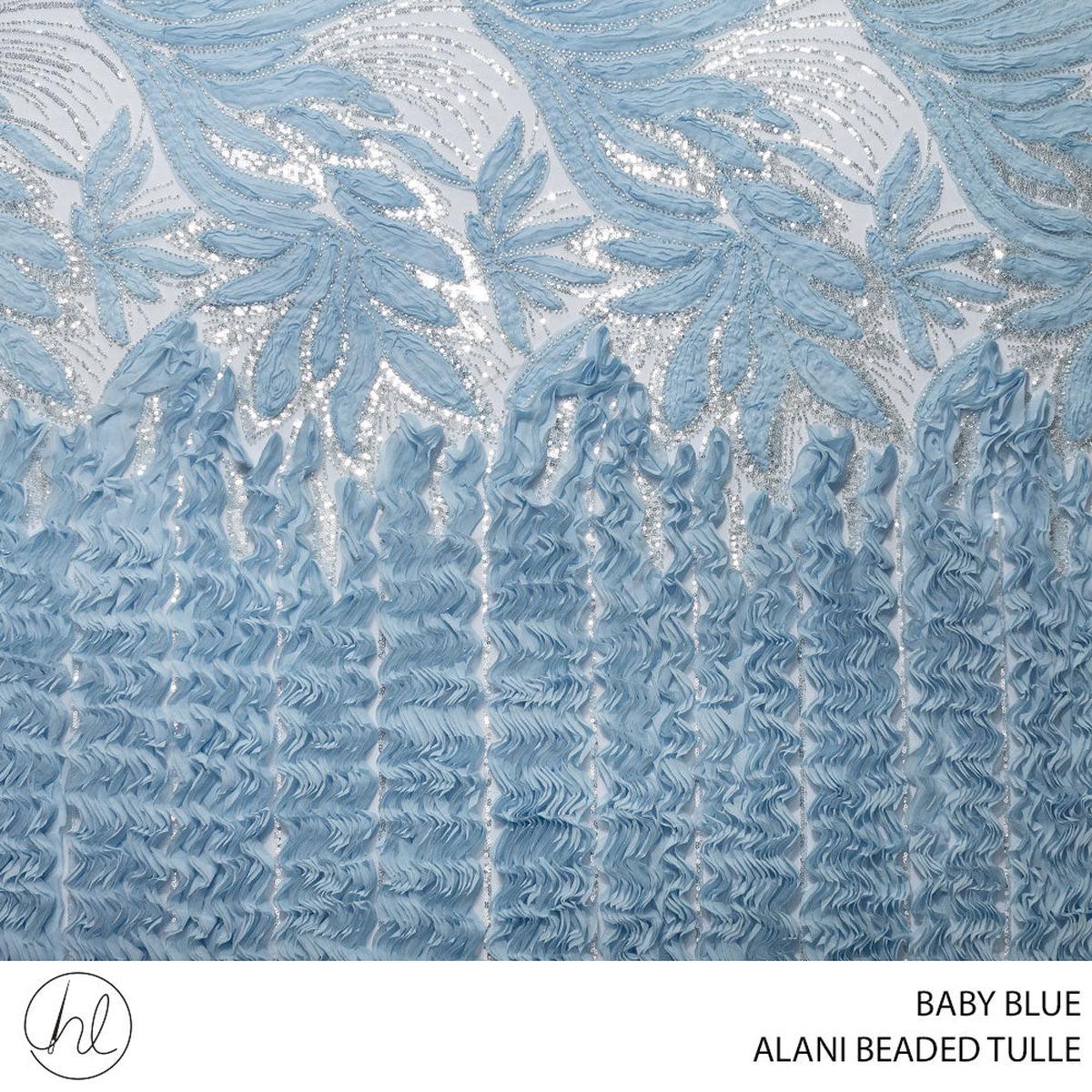 TULLE ALANI BEADED 130CM BABY BLUE ROLL ROLL 001