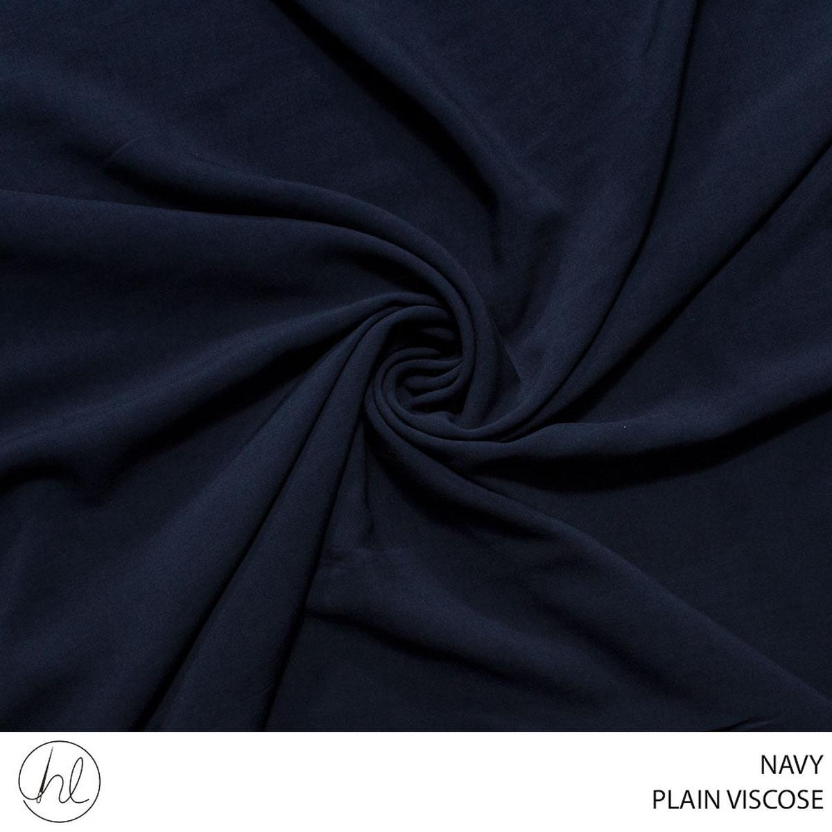 VISCOSE PLAIN FABRIC NAVY ROLL ROLL 001