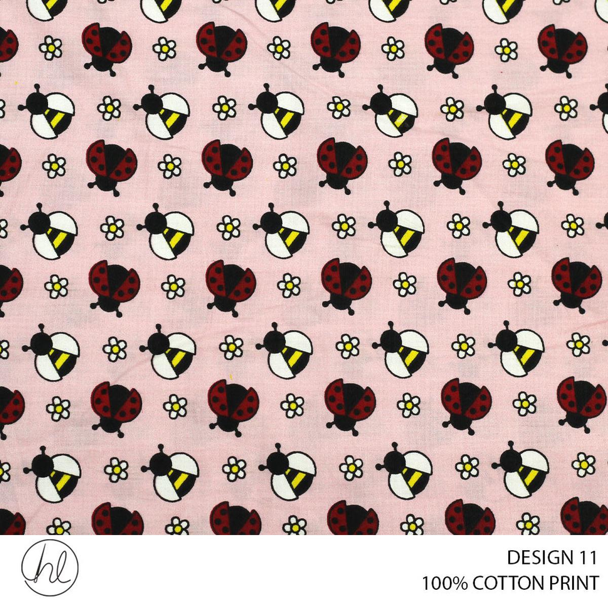 100% COTTON PRINT DESIGN 11 150CM WIDE PER M