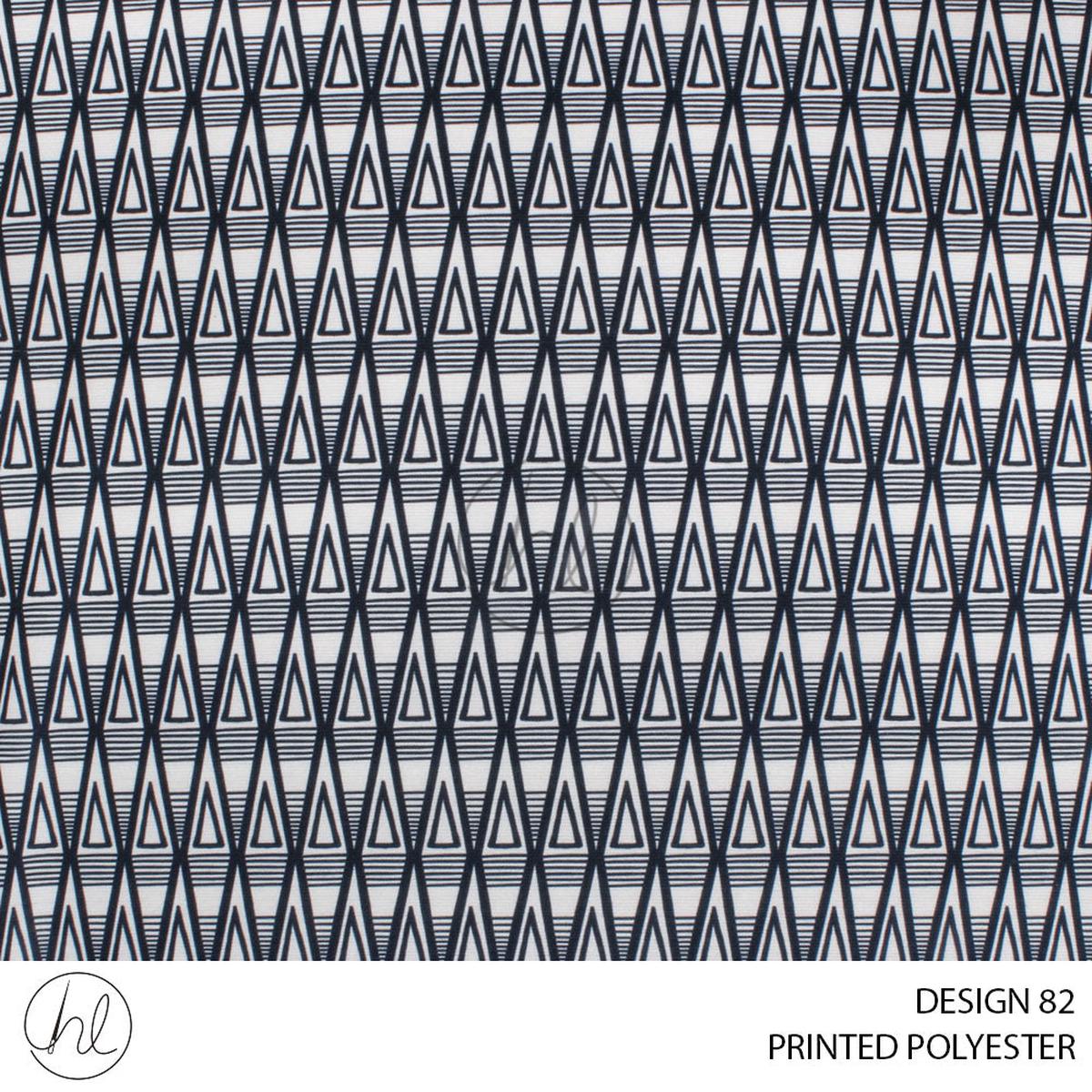 PRINTED POLYESTER MOKA 84 MULTI 150CM PER M