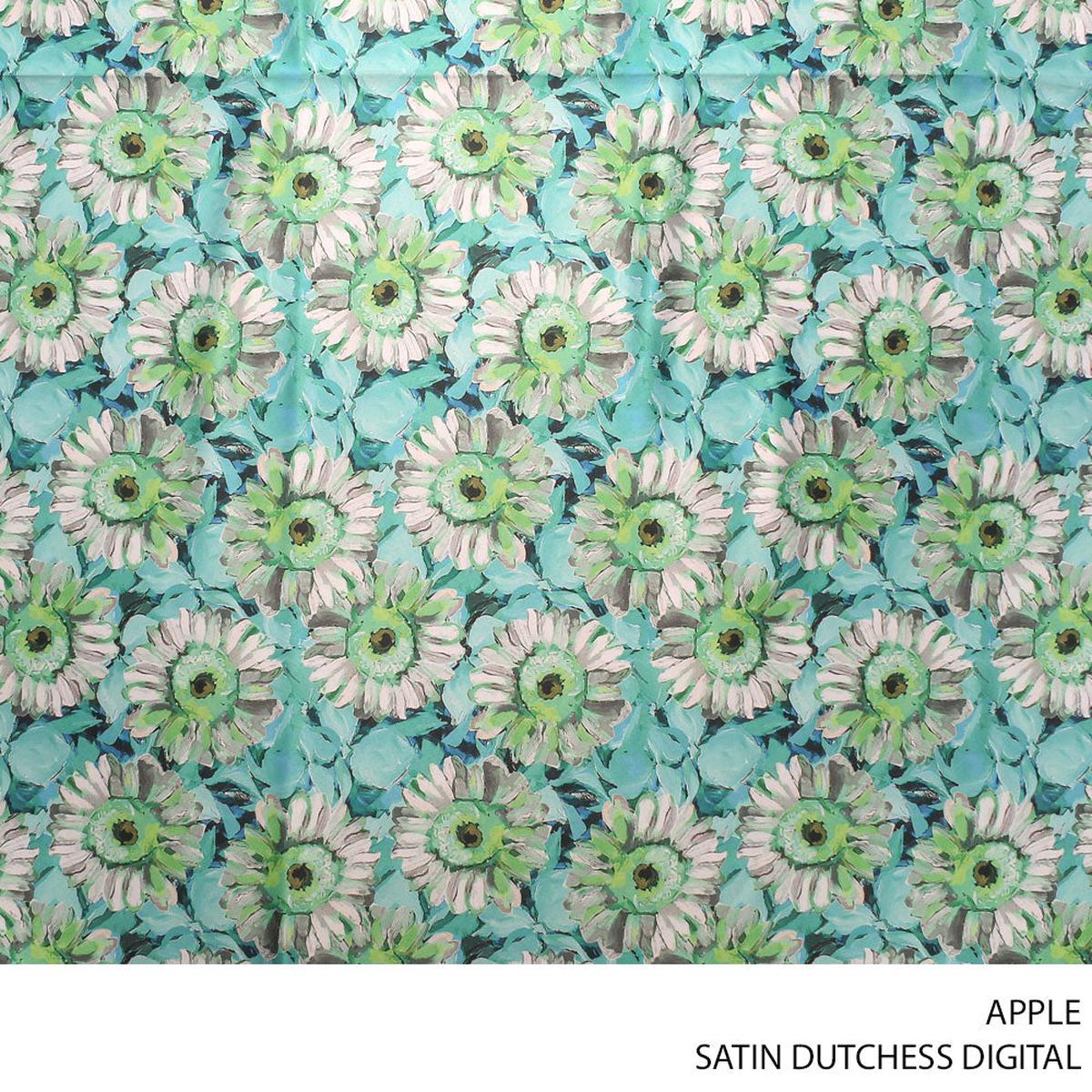SATIN DUTCHESS DIGITAL FABRIC APPLE