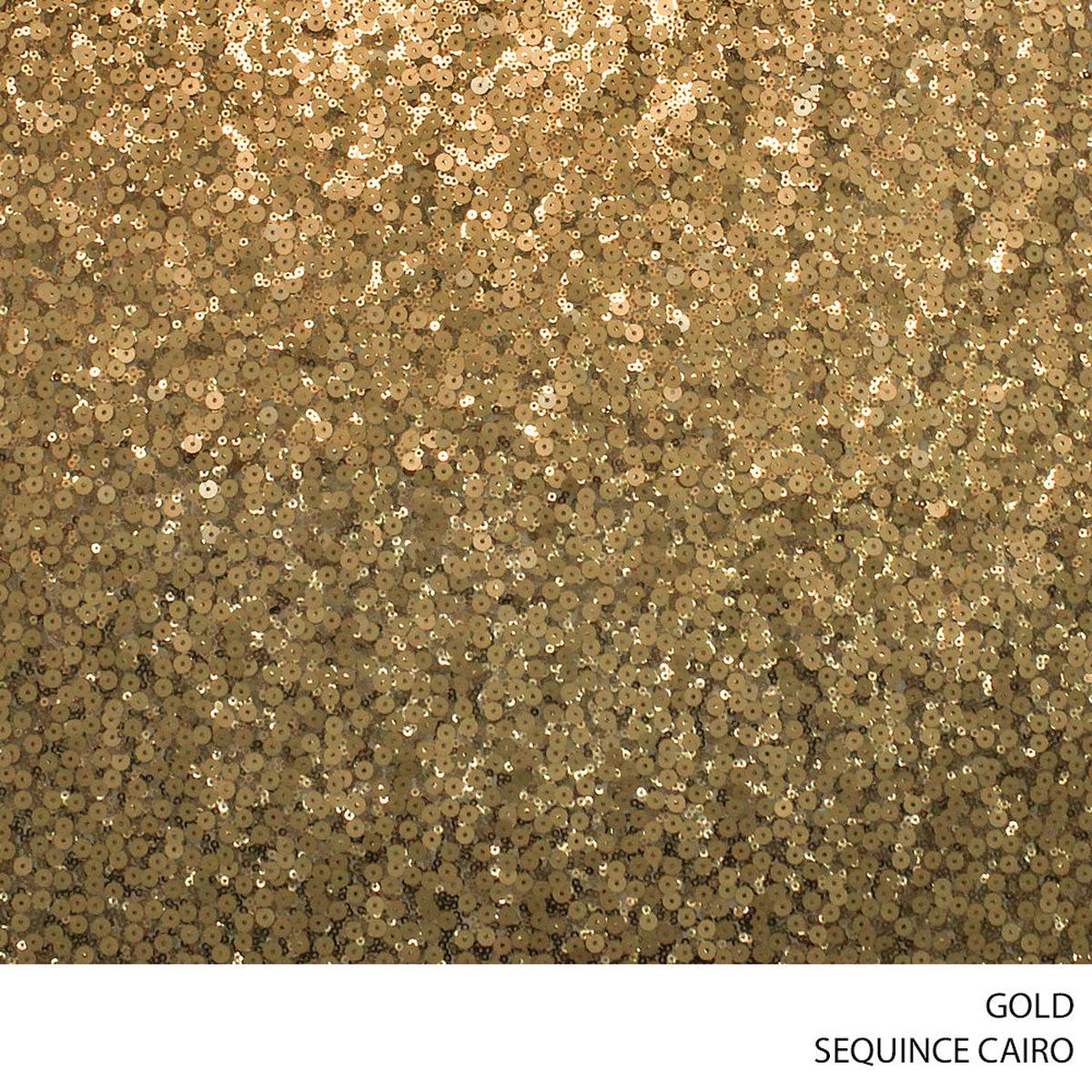 SEQUINCE CAIRO FABRIC 140CM GOLD