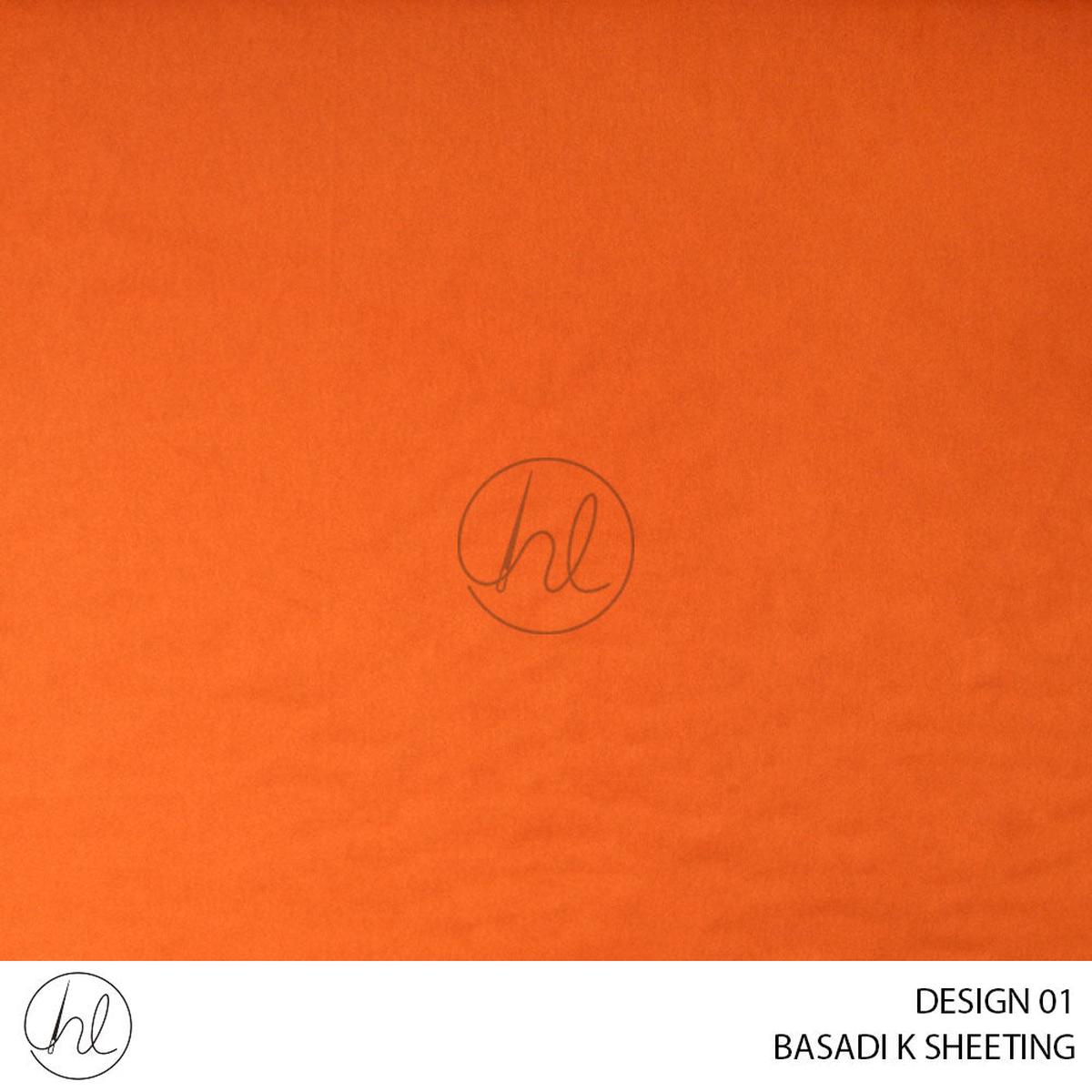 SHEETING K BASADI DESIGN 01 ORANGE 150CM PER M