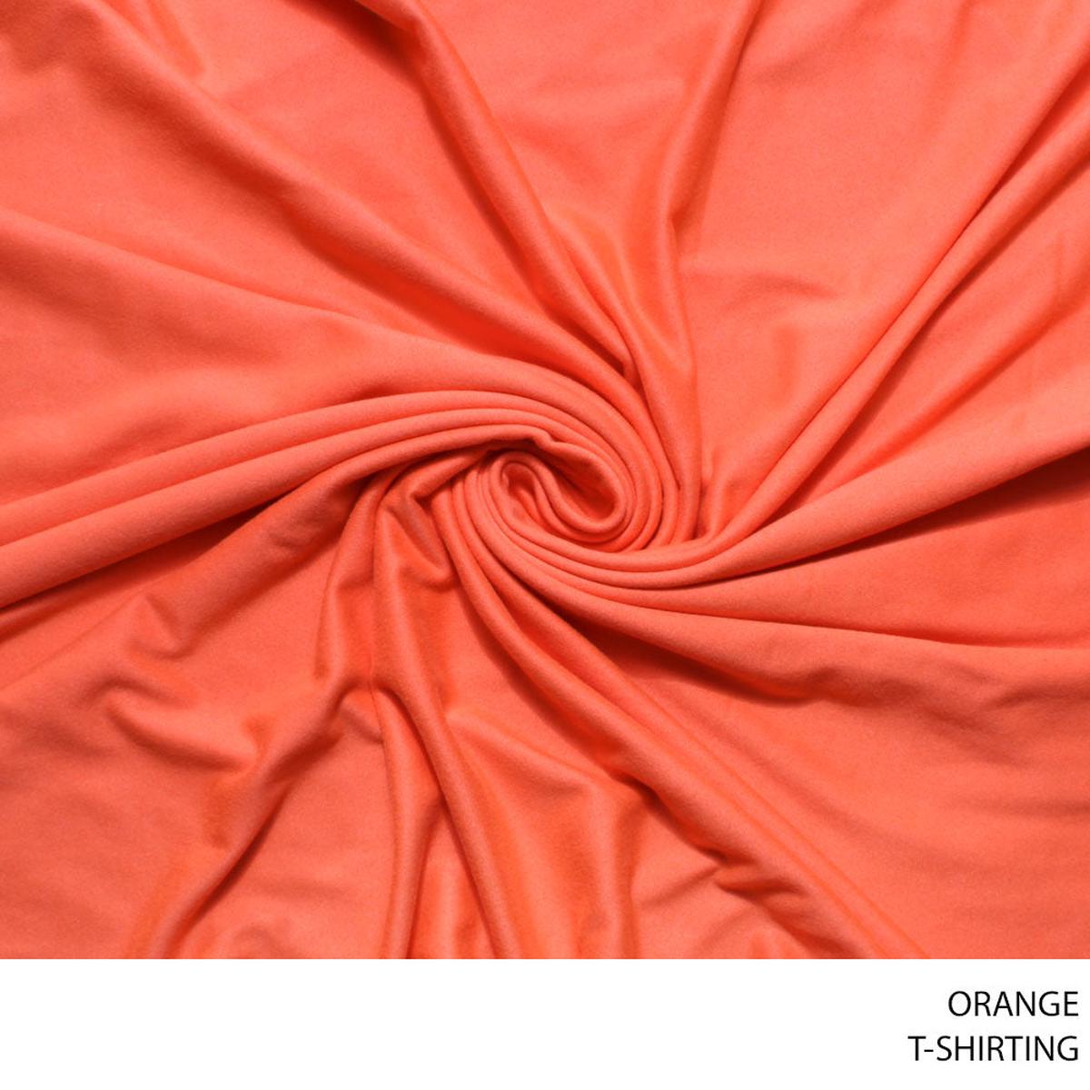 T-SHIRTING FABRIC ORANGE ROLL ROLL 001