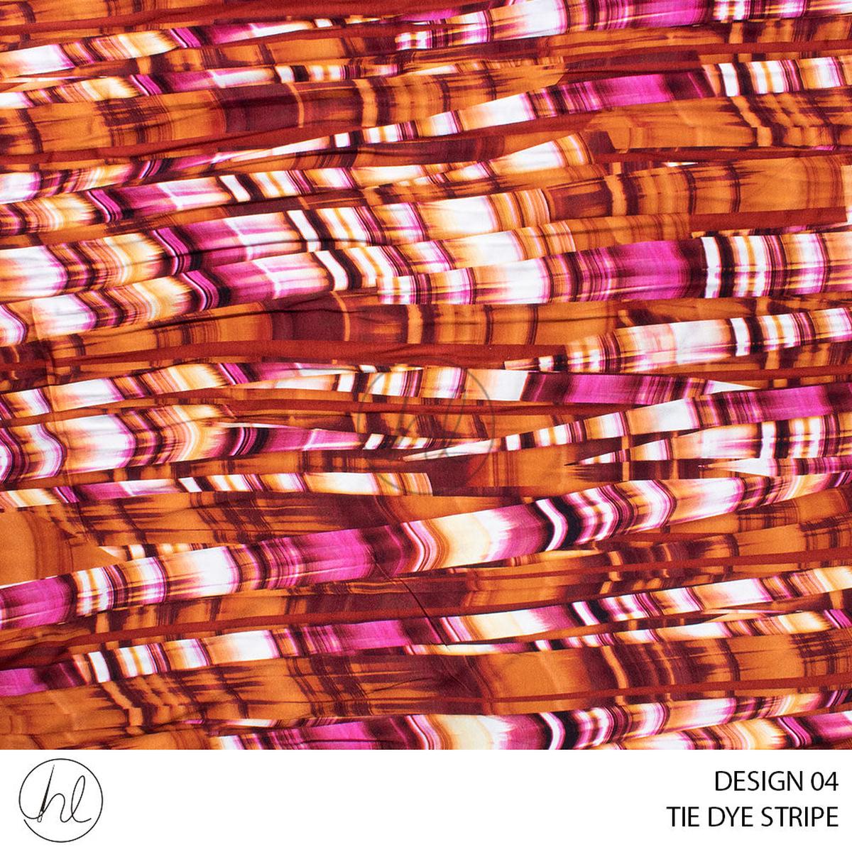 TIE DYE STRIPE 51 PINK 150CM PER M