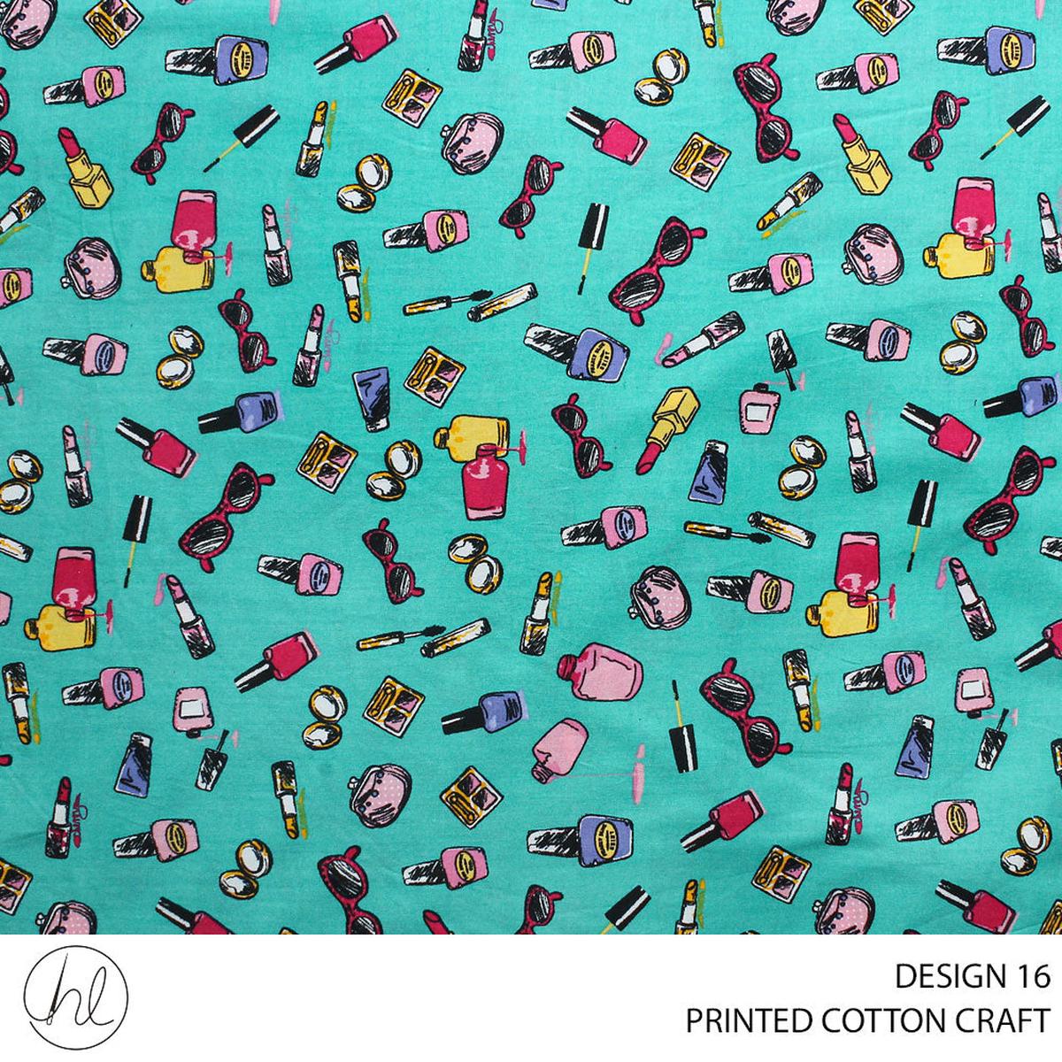 100% COTTON PRT FABRIC GLAM IT ON JADE ROLL ROLL 001