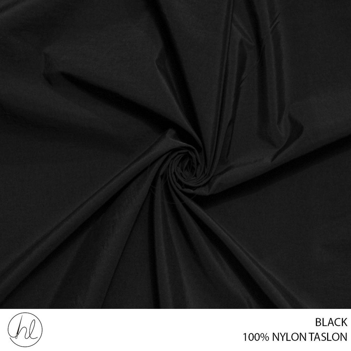 100% NYLON TASLON 56 BLACK 150CM PER M