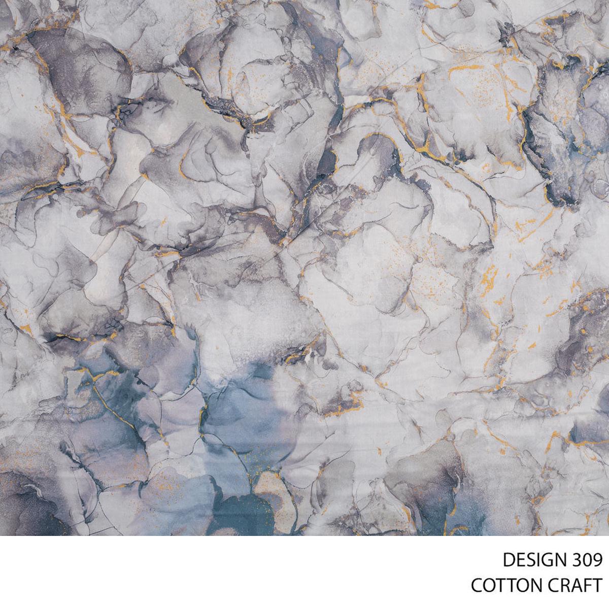 COTTON CRAFT DIGITAL FABRIC DEN/BLUE ROLL ROLL 002