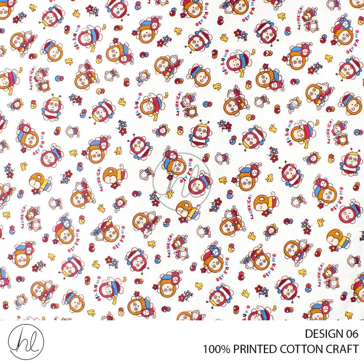 COTTON CRAFT MONKICHI PRINTED FABRIC MULTI ROLL ROLL 001
