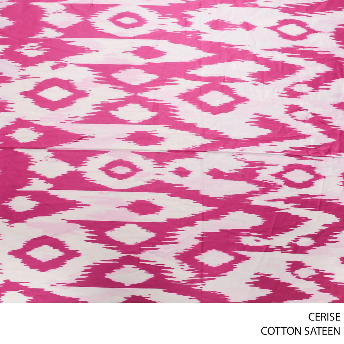 COTTON SATEEN FABRIC 150CM CERISE ROLL ROLL 001