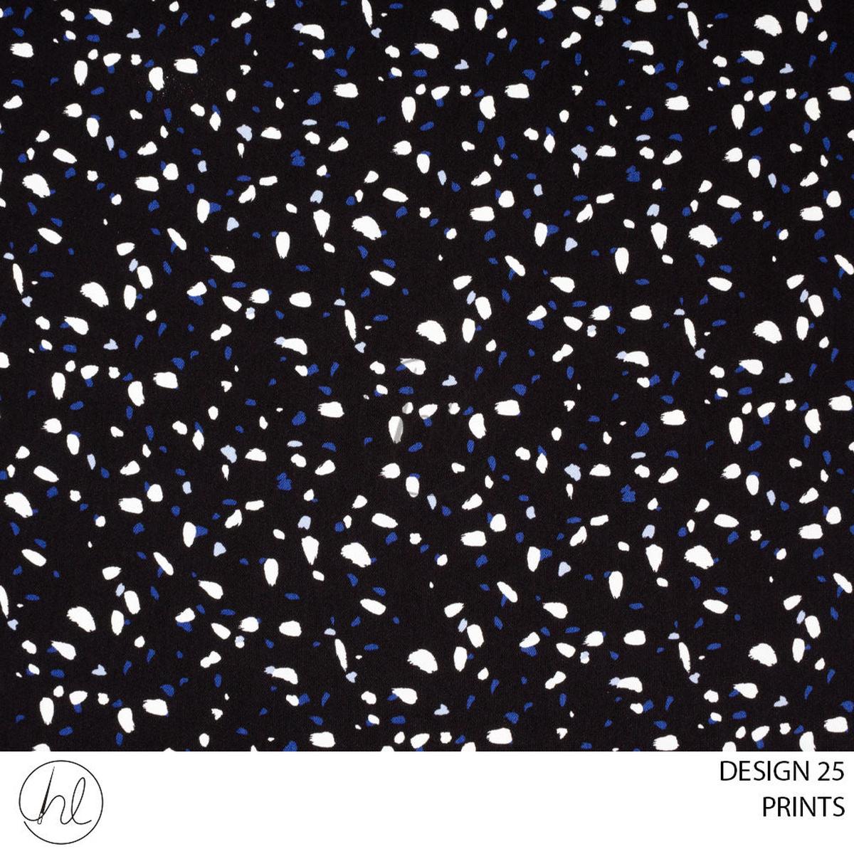 PRINTS 51 PER M BLACKDESIGN 25 150CM WIDE