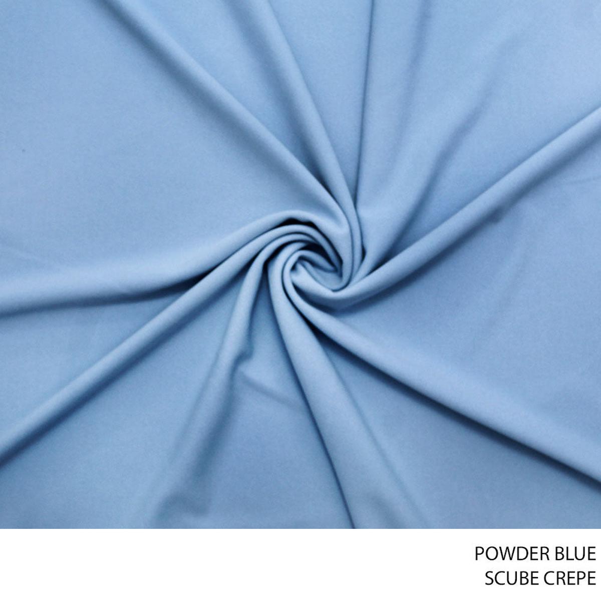 SCUBA CREPE POWDER BLUE ROLL ROLL 001