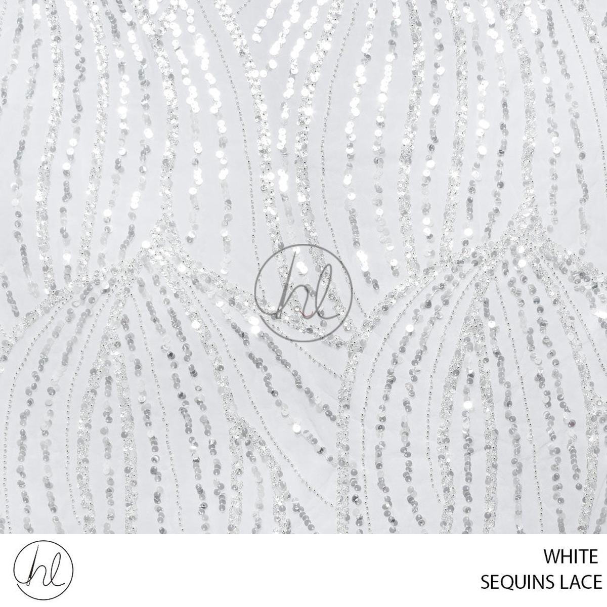 Sequins Lace 51 White 140cm Per M