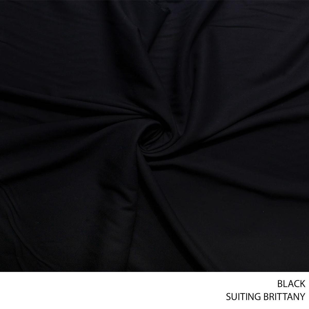 SUITING BRITTANY FABRIC BLACK ROLL ROLL 001