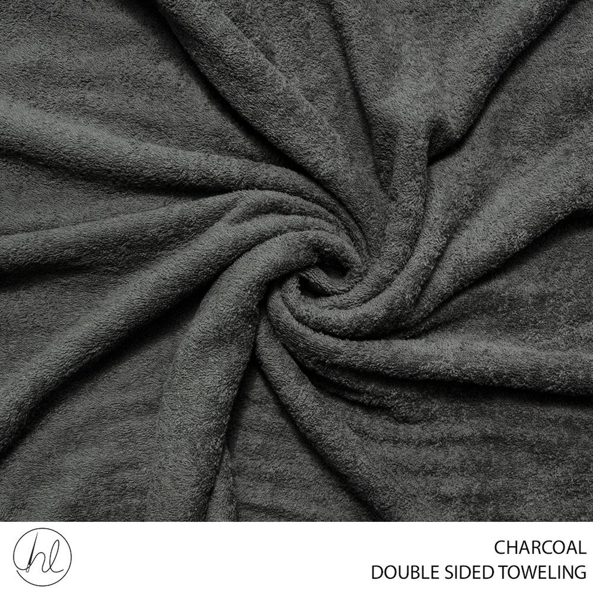 TOWELING DBL SIDED FABRIC 150cm CHARCOAL ROLL 001 1