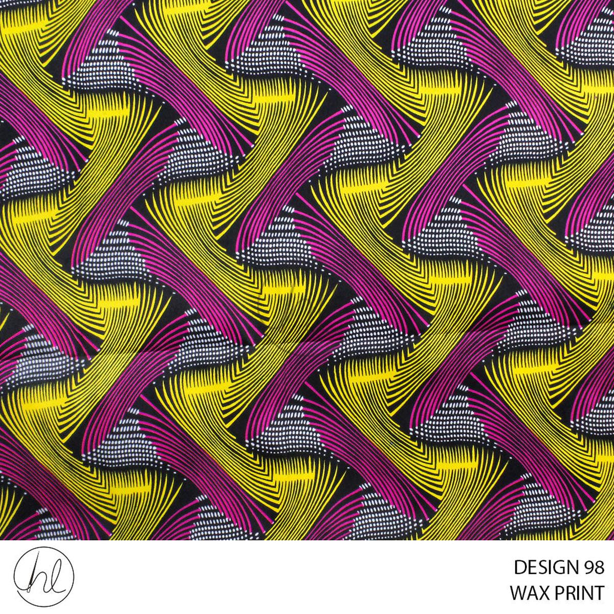 WAX PRINT HI TARGET FABRIC YELLOW ROLL ROLL 014