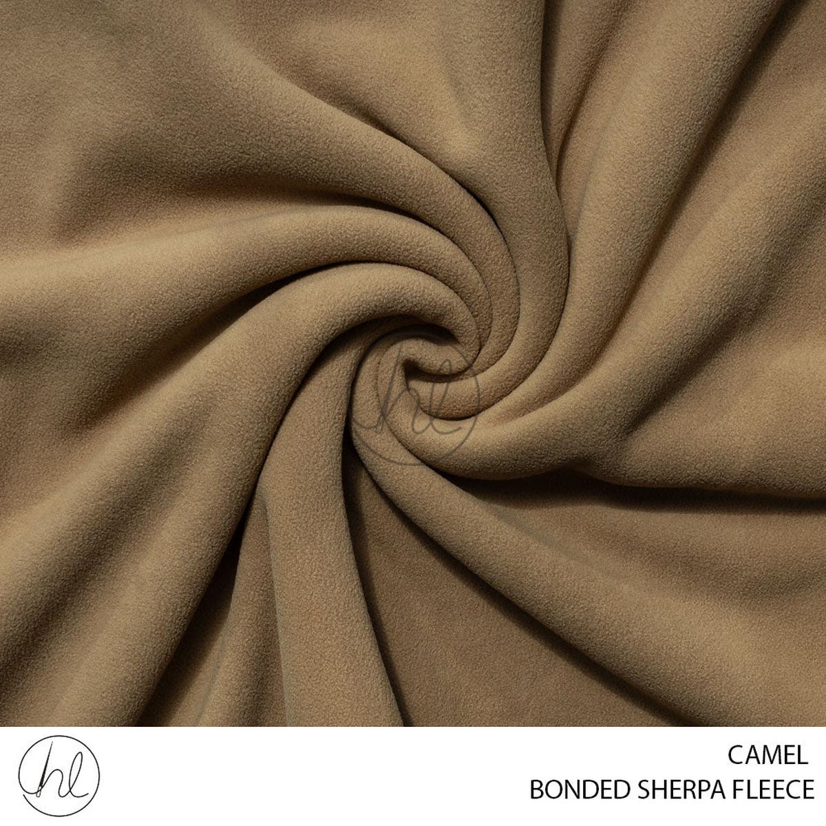 Bonded Sherpa Fleece Micro 56 Camel 150cm Per M