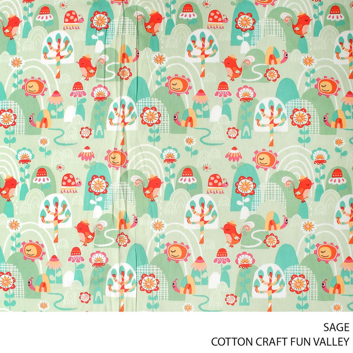 COTTON CRAFT FUN VALLEY FABRIC SAGE