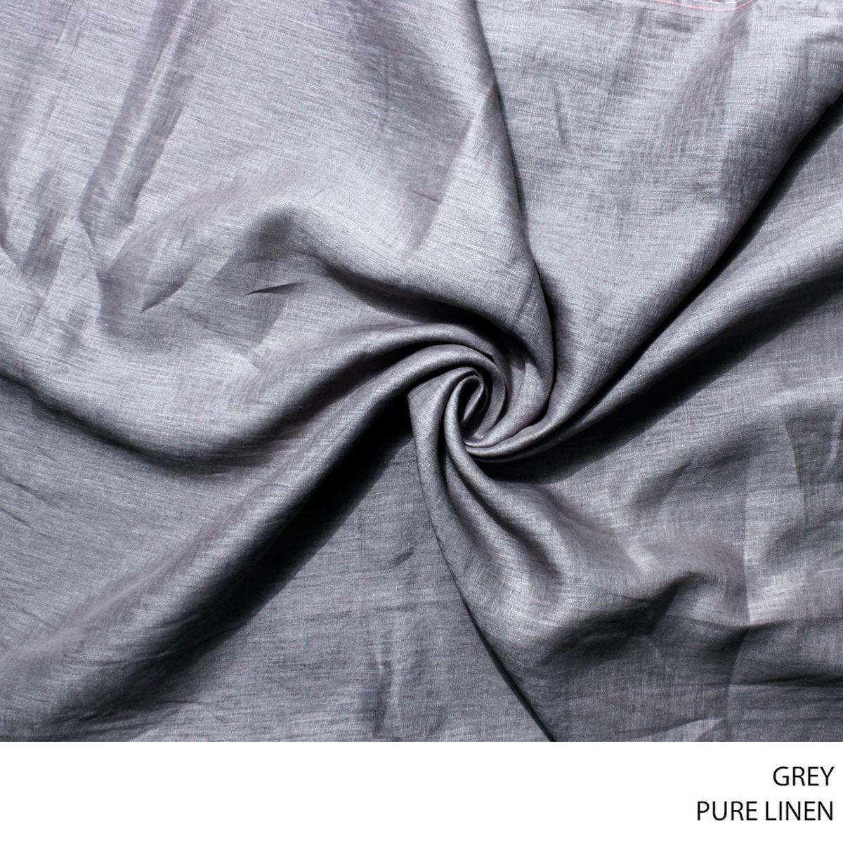 PURE LINEN FABRIC 150CM GREY ROLL ROLL 001