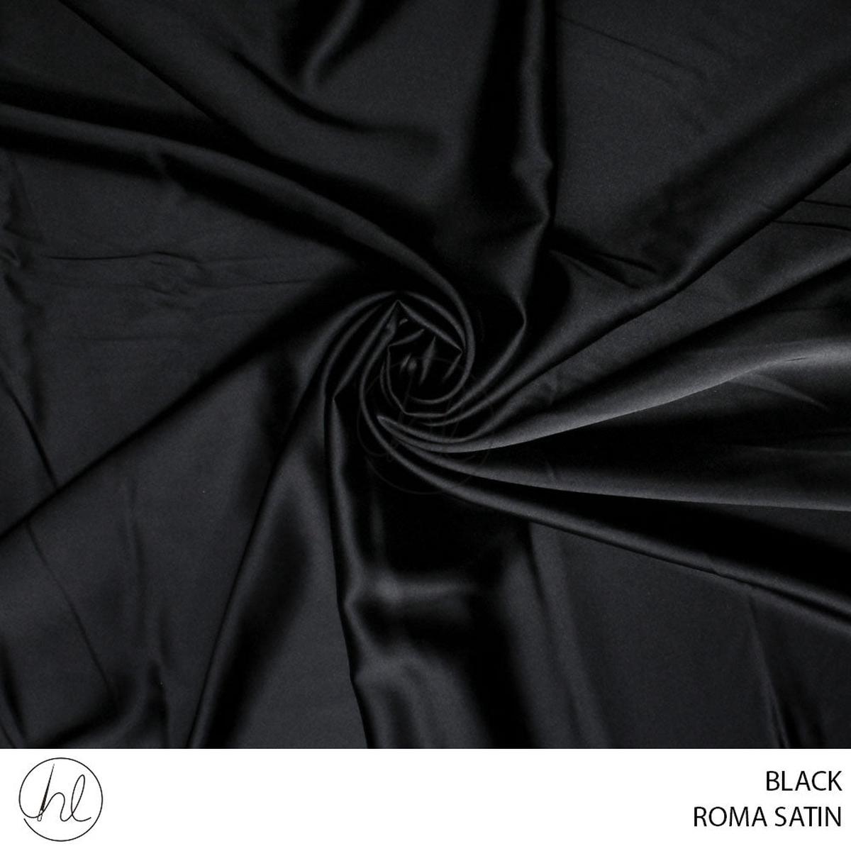 ROMA SATIN 781 BLACK 150CM PER M