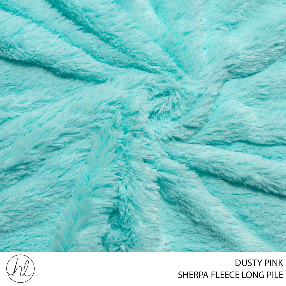 SHERPA FLEECE LONG PILE FABRIC MINT ROLL ROLL 001
