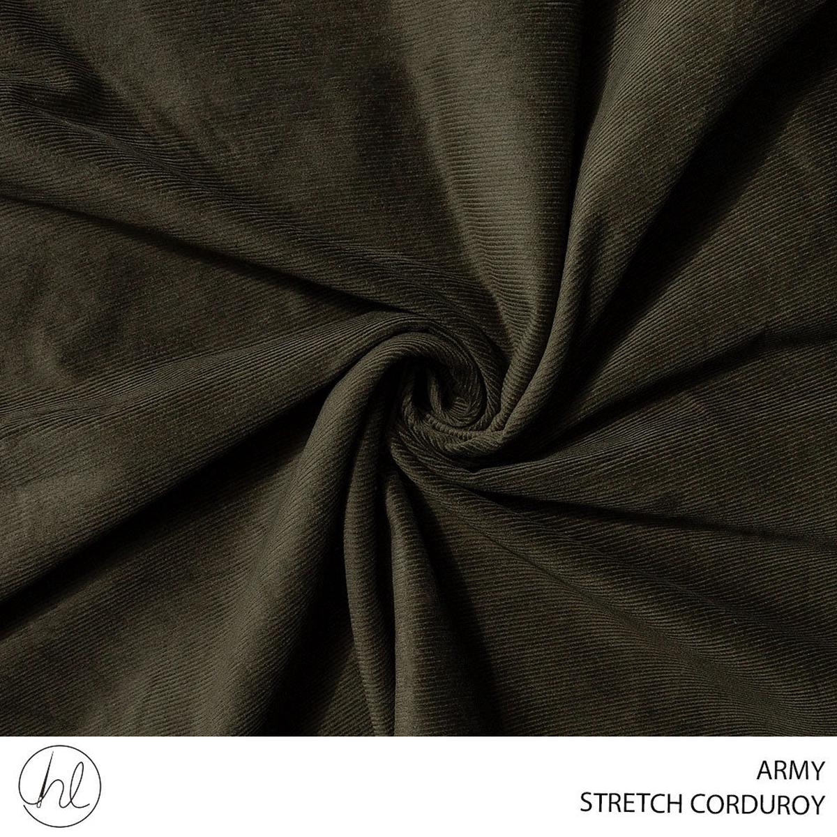 STRETCH CORDUROY 51 ARMY 150CM PER M