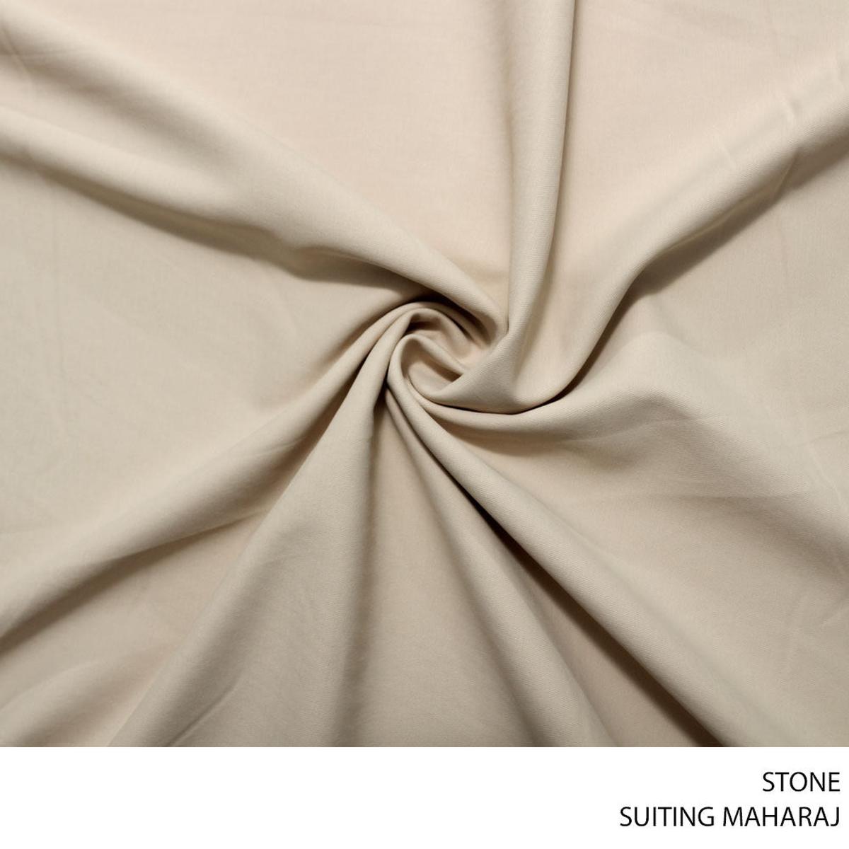 SUITING MAHARAJAH FABRIC 150CM STONE ROLL ROLL 001