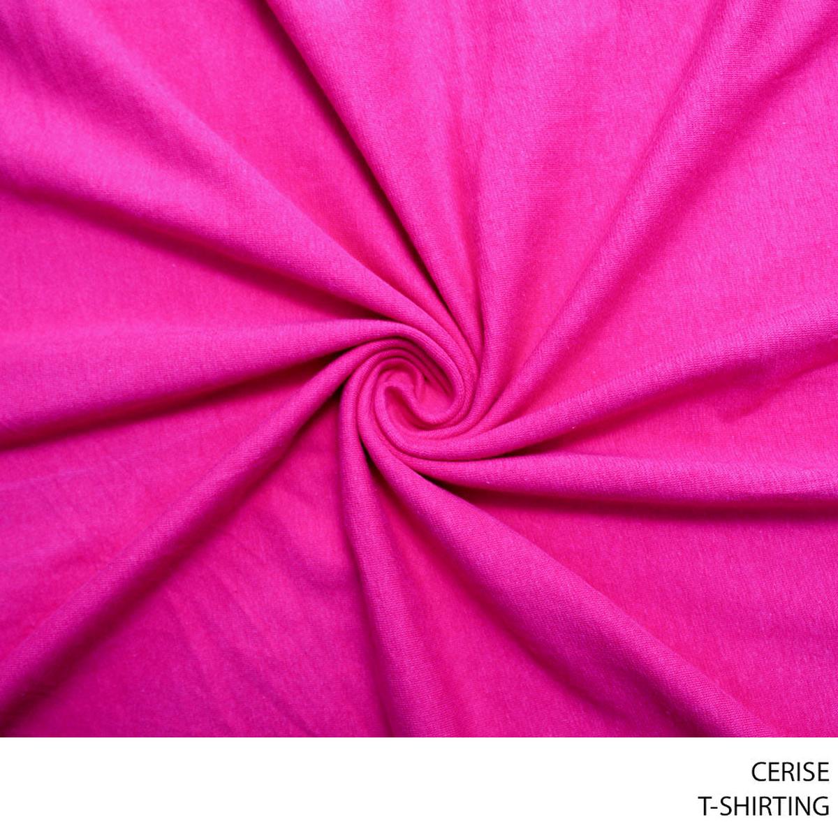 T-SHIRTING FABRIC CERISE ROLL ROLL 002
