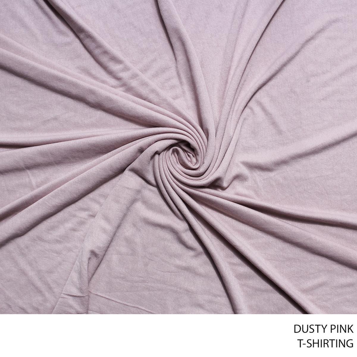T-SHIRTING FABRIC DUSTY PINK ROLL ROLL 001