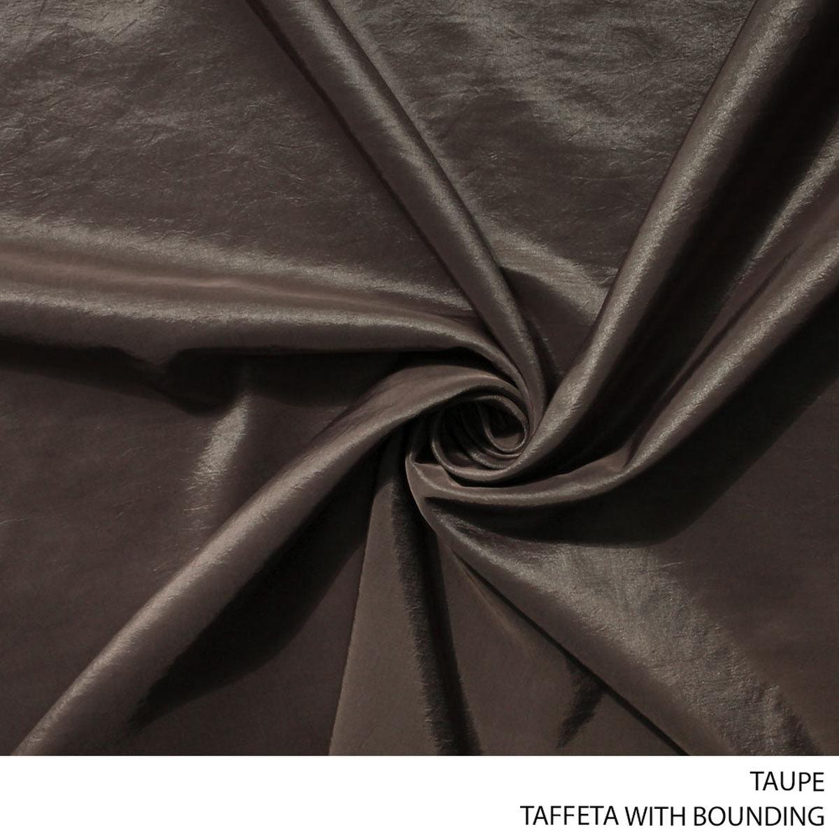 Taffeta with bounding 51 taupe 150cm per m