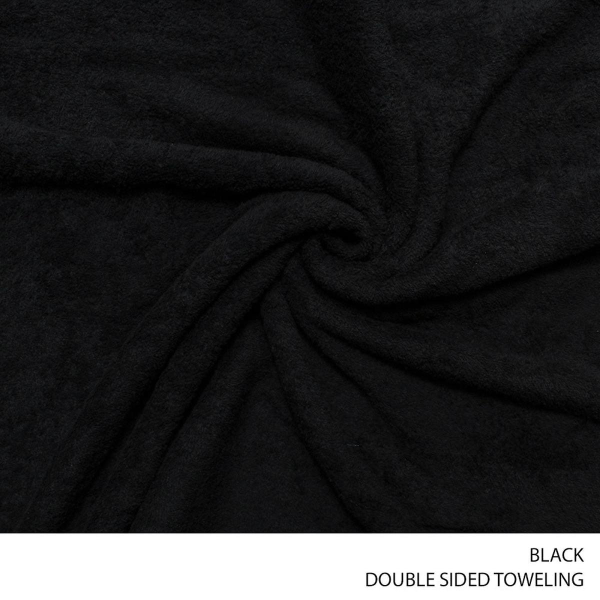 Toweling Double Sided Fabric 150cm black