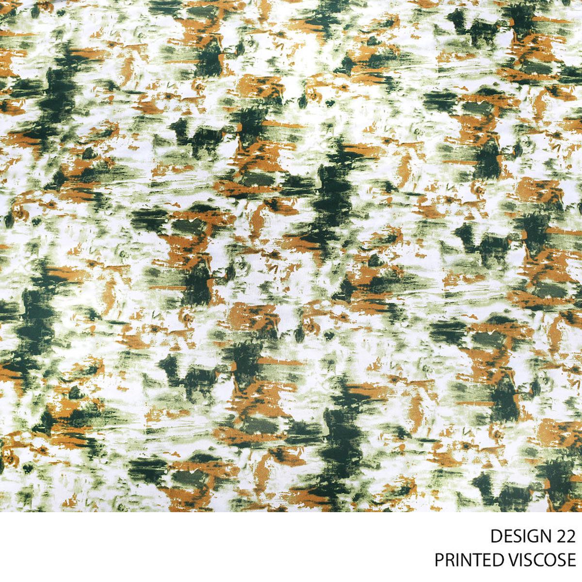 VISCOSE PRINTED FABRIC 140CM OLIVE ROLL ROLL 001
