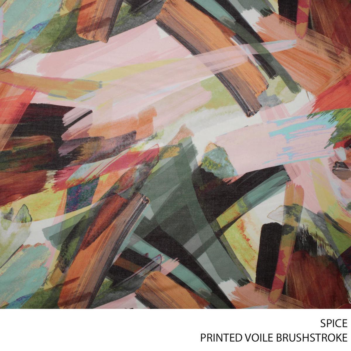 VOILE PRT BRUSHSTROKE FABRIC SPICE ROLL ROLL 001