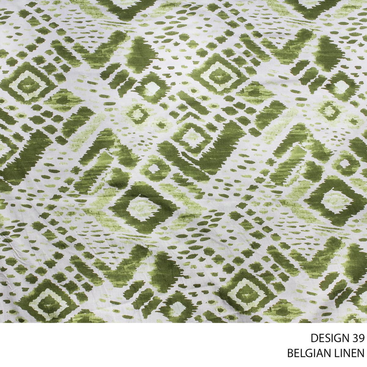 BELGIAN LINEN FABRIC D#2 140CM OLIVE ROLL ROLL 001