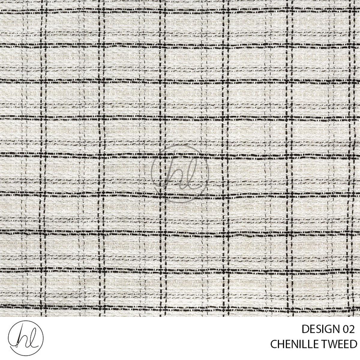Chenille Tweed 56 White Design 02 140cm Per M