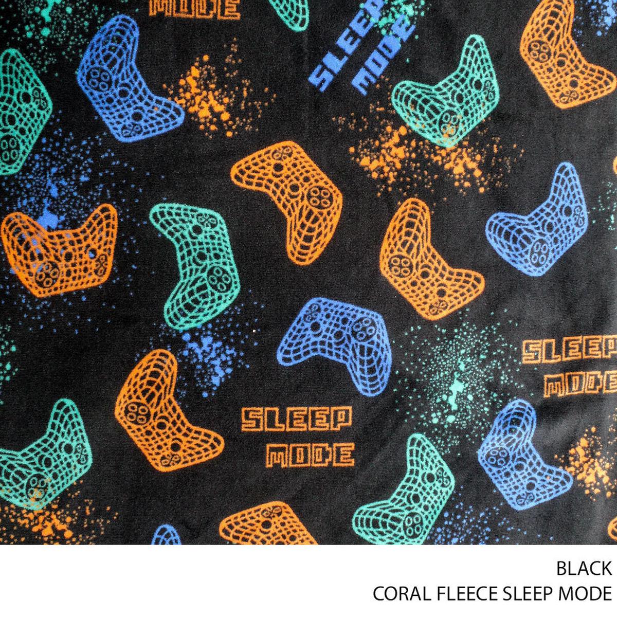 CORAL FLEECE SLEEP MODE FABRIC BLACK ROLL ROLL 001