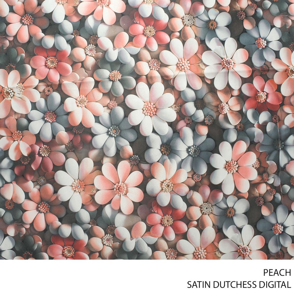 SATIN DUTCHESS DIGITAL FABRIC PEACH