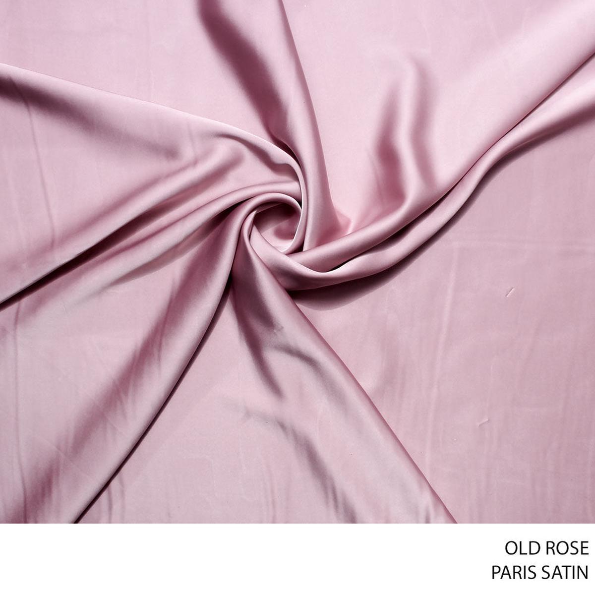 SATIN PARIS FABRIC 150CM OLD ROSE ROLL ROLL 001
