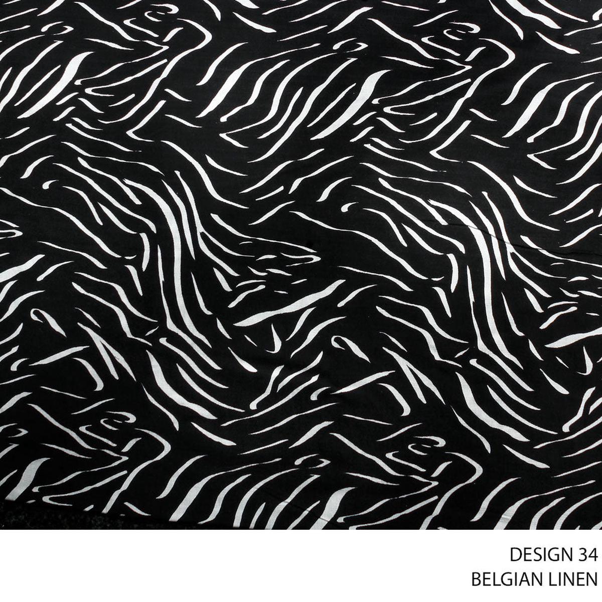 BELGIAN LINEN FABRIC D#5 140CM BLACK ROLL ROLL 001