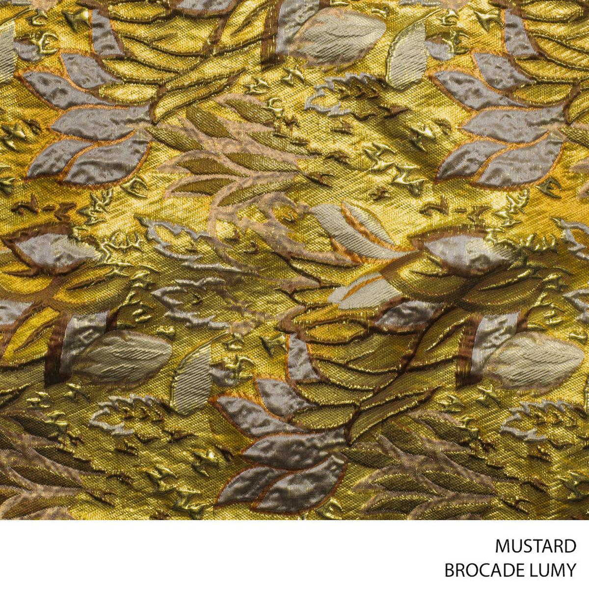 BROCADE LUMY FABRIC MUSTARD